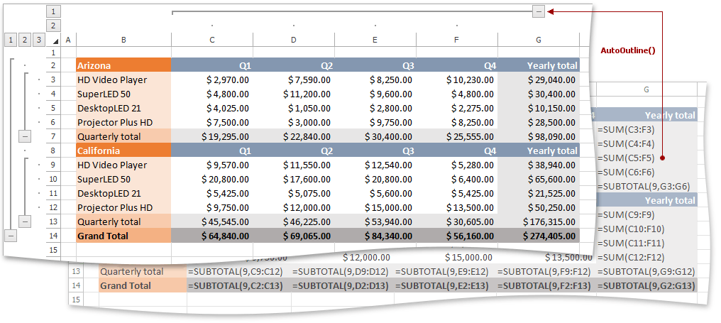 SpreadsheetControl_AutoOutline