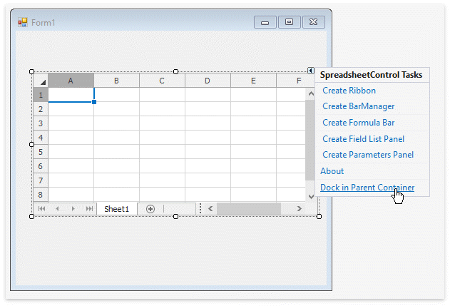 SpreadsheetControl_Dock