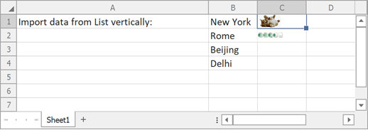 Spreadsheet - Import data from a list