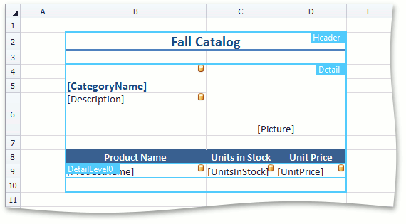 SpreadsheetControl_MailMerge_MasterDetailTemplate