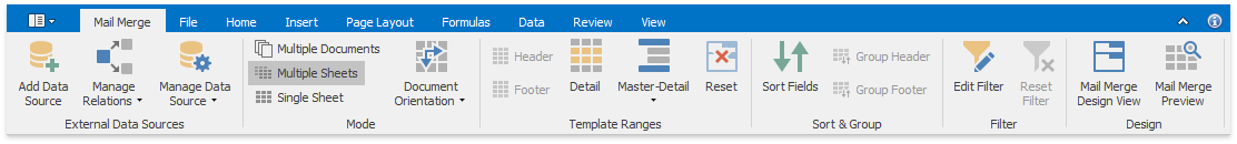 SpreadsheetControl_MailMergeRibbon