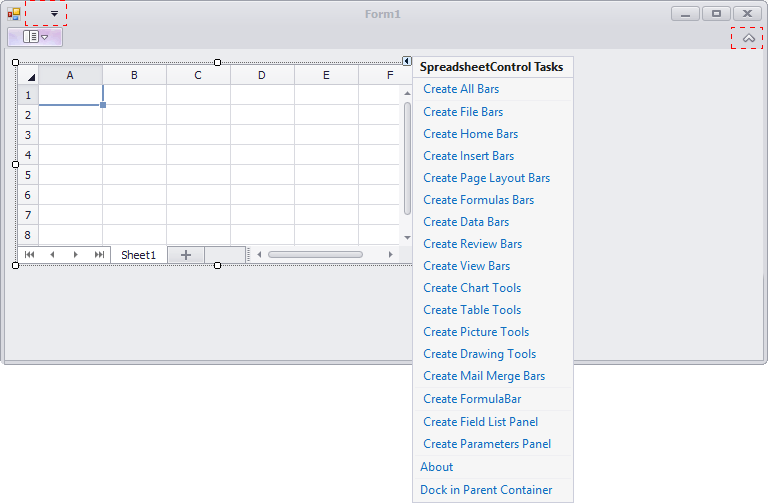 SpreadsheetControl_TasksMenu