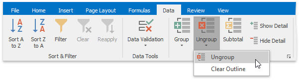 SpreadsheetControl_UngroupCommand