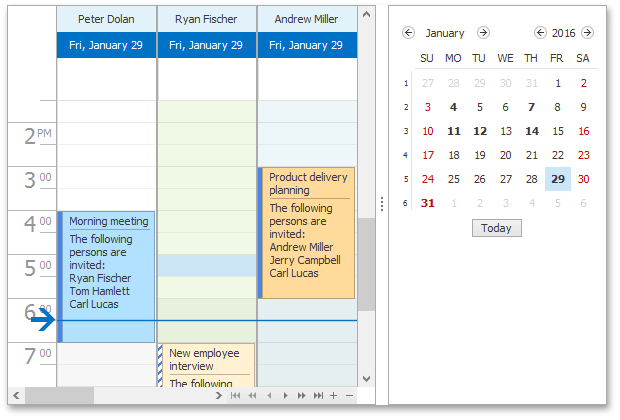 Date Navigator Control