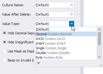 Numeric Mask - Output Value Type