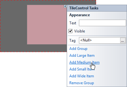 TileControlAddItemUsingSmartTag