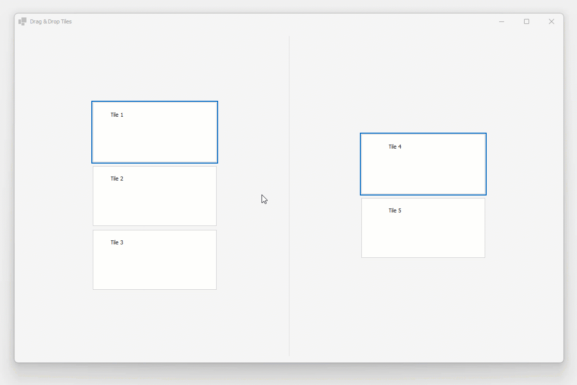 Drag and Drop Tiles between WinForms Tile Views