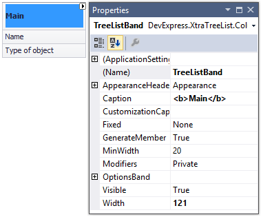 TreeListBandSettingsInPropertiesGrid