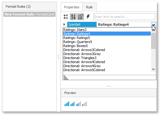 TreeListFormatRuleChooseIconSet