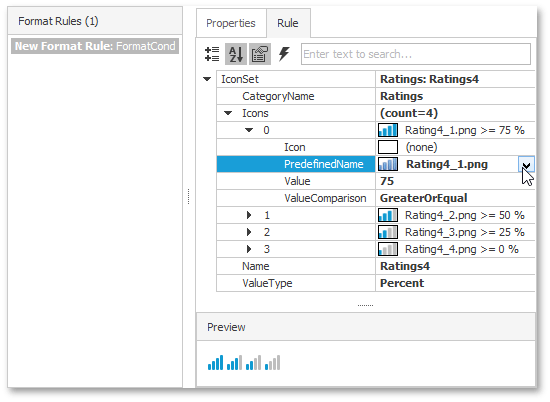 TreeListFormatRuleIconSetIconPredefinedName