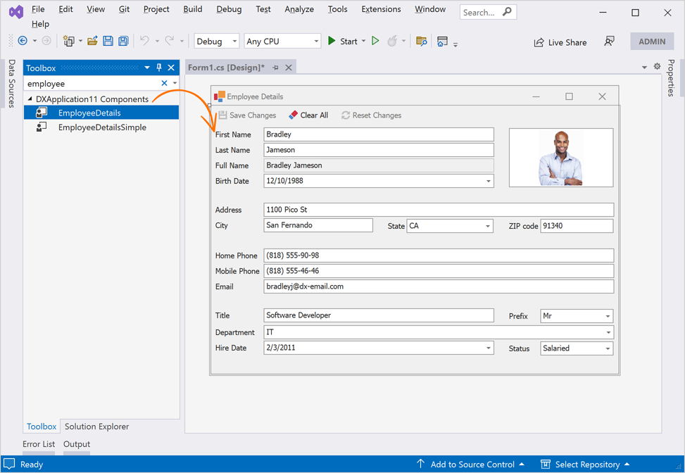 WinForms Automatic Form Layout UI Design Control DevExpress, 45% OFF