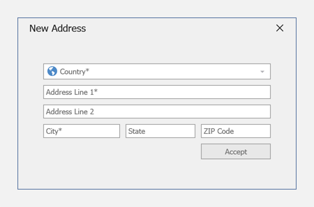 Address Form Validation - WinForms UI Templates