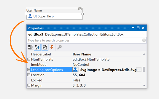 Edit Box Leading Icon - WinForms UI Templates | DevExpress