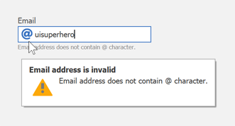 Email Editor Input Validation - WinForms UI Templates