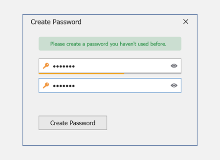 Password Validation - WinForms UI Templates