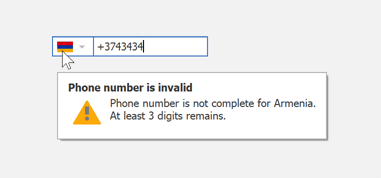 Phone Number Validation - WinForms UI Templates | DevExpress