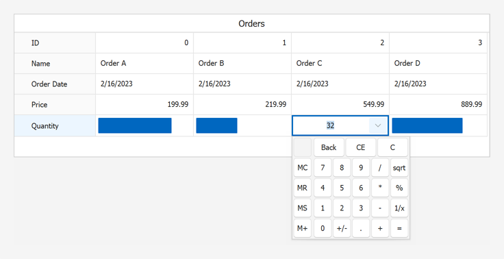 WinForms Vertical Grid - Assign a Custom Editor for Editing