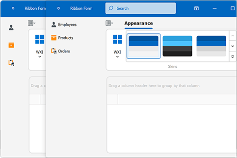 WinForms NavigationControlLayoutMode StretchToFormTitle, DevExpress
