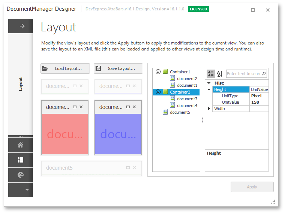 Widget - Container Designer