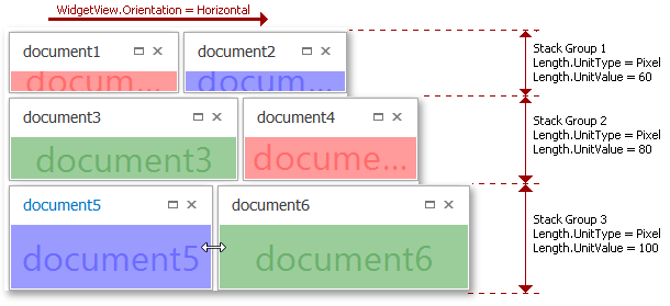 WidgetView - Pixel-sized Stack Groups