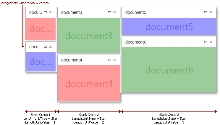 WidgetView - Star-sized Stack Groups