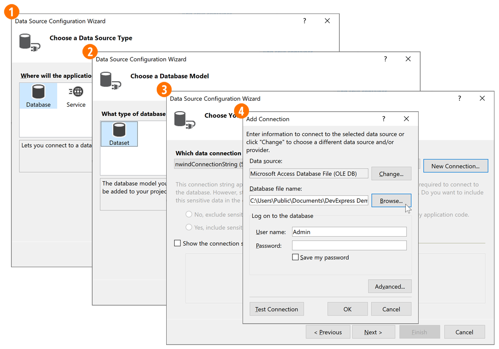 Data Source Wizard - WinForms Data Grid