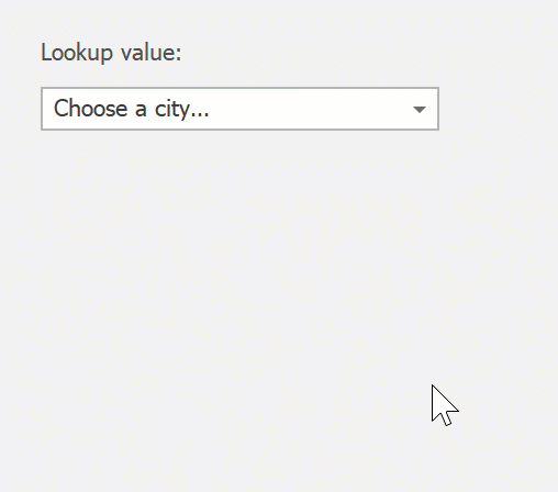 Add New Values - WinForms Lookup