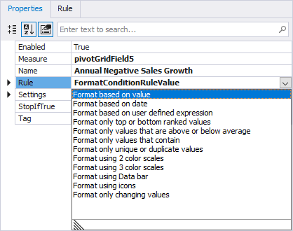 Configure rule properties