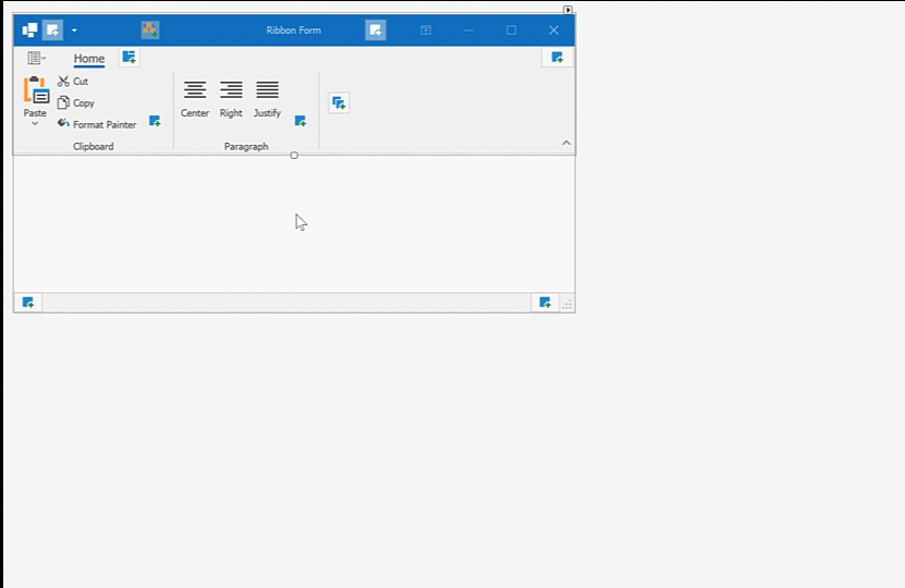 How to Create a Button Group - WinForms Ribbon Control