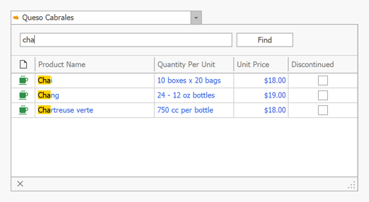 WinForms SearchLookUp Editor