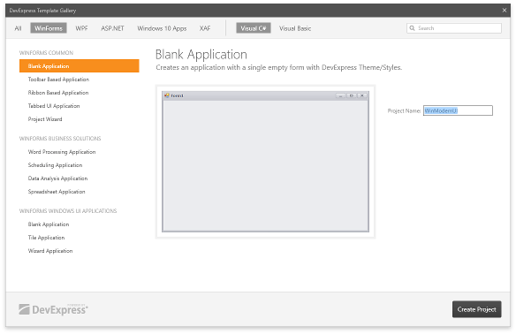 WindowsInspiredUI - Manual - Blank App Template