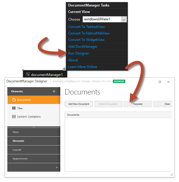 WindowsInspiredUI - Manual - Populate