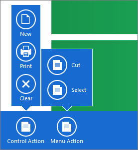 WindowsUIView - Popup Actions Collage