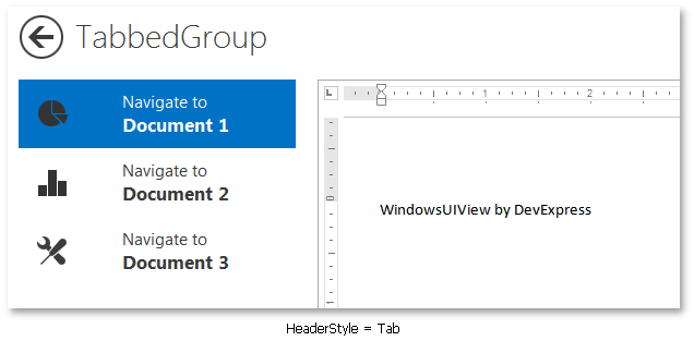 WindowsUIView - TabbedGroup Tab Headers
