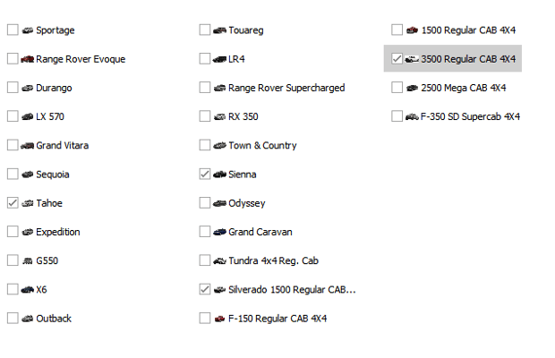 **WinExplorerView - List Style**<br/>Records display small images with text captions to the right and optional check boxes to the left. Records are arranged vertically while groups are placed horizontally, side-by-side. Groups display no collapse buttons.