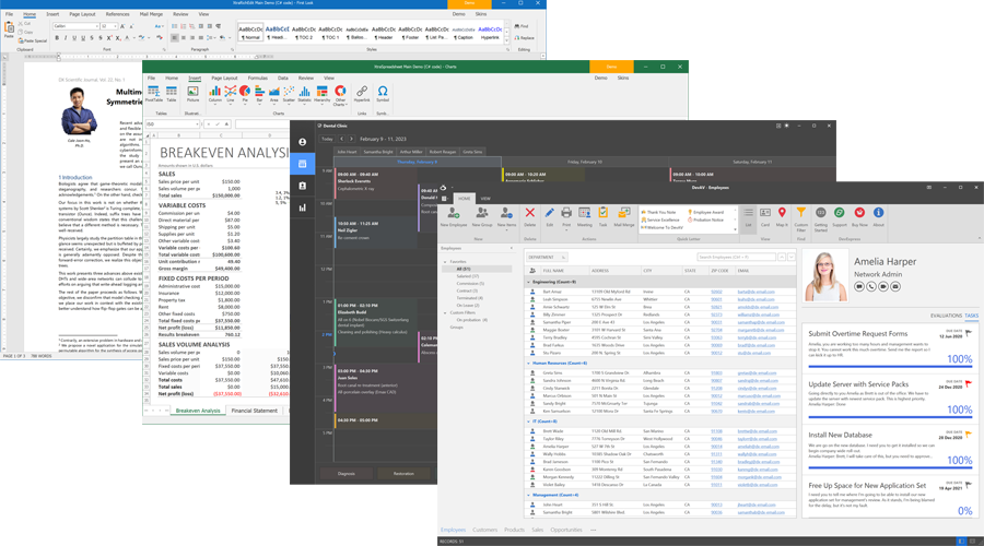 Application UI - WinForms UI Controls, DevExpress