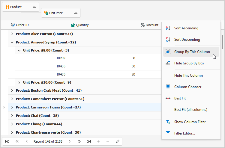 Data Grouping - WinForms Data Grid | DevExpress