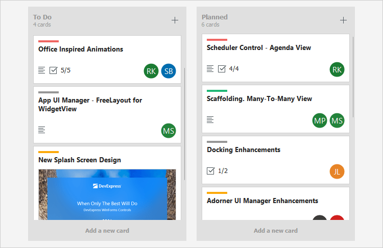 Kanban Board - Tile View