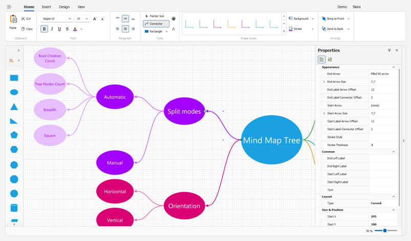 Shapes and Connectors - WinForms Diagram, DevExpress