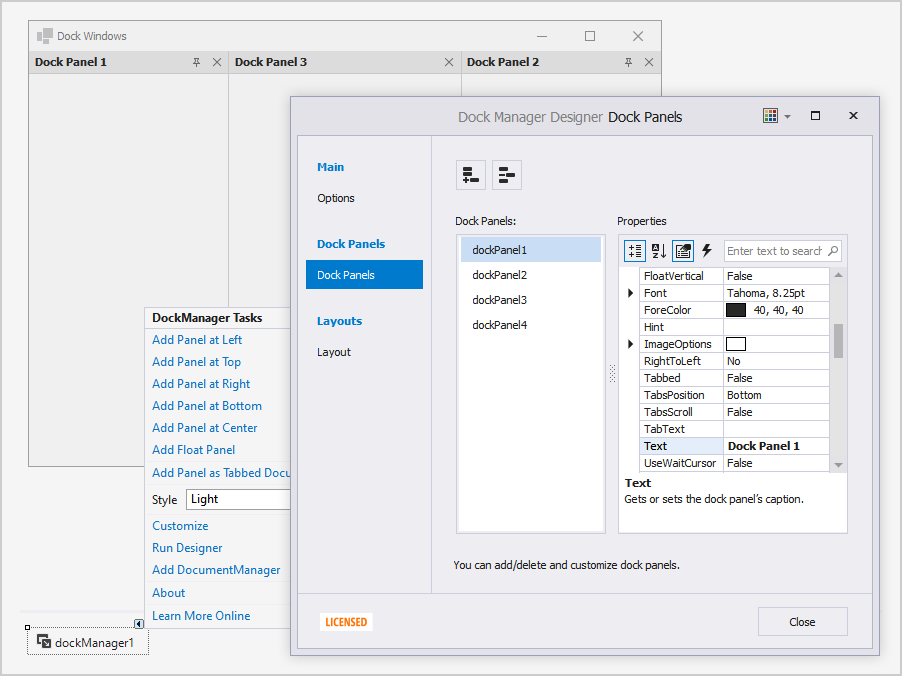 WinForms Dock Manager Component | DevExpress