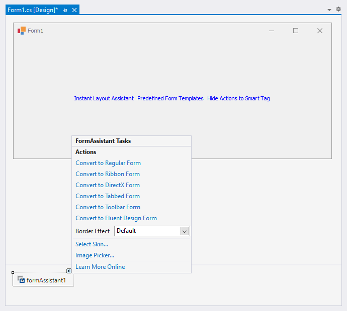 DevExpress Form Assistant for WinForms