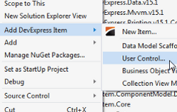 Winforms - Forms - XtraUserControl