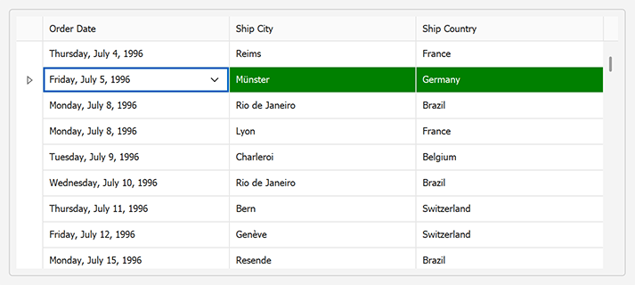 Focused Row Appearance - WinForms Data Grid, DevExpress