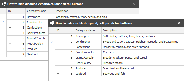 Hide Expand Buttons for Master Rows with Empty Details - WinForms Grid | DevExpress