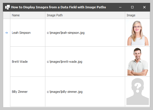 WinForms Data Grid with Images