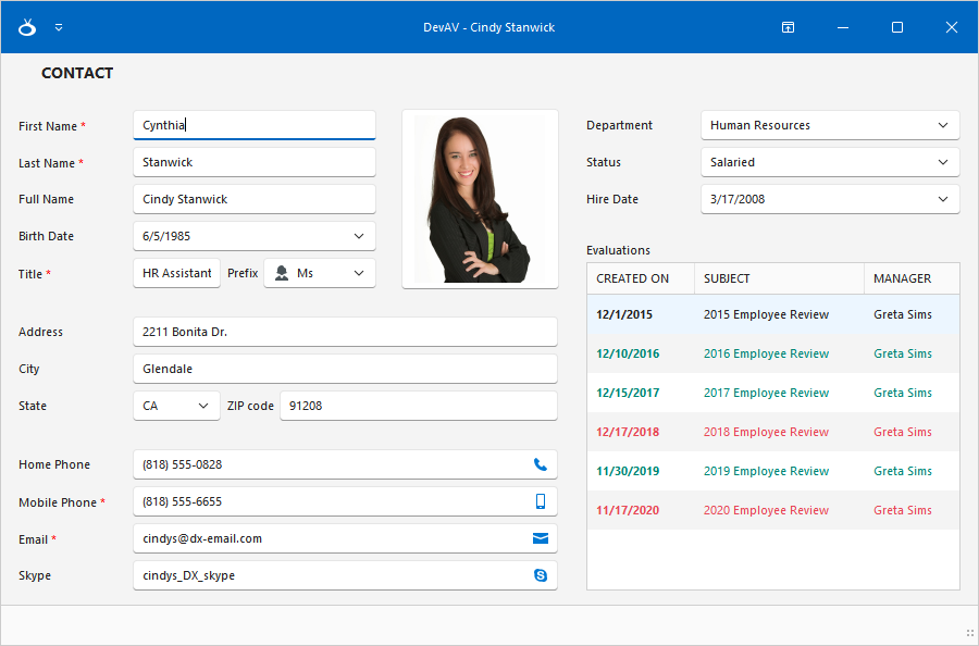 Wpf Data Form Layout Ui Design Devexpress