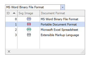 WinForms Lookup Editor - SVG in Dropdown, DevExpress