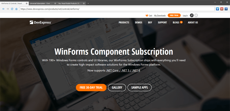 DevExpress Tabbed Form for WinForms