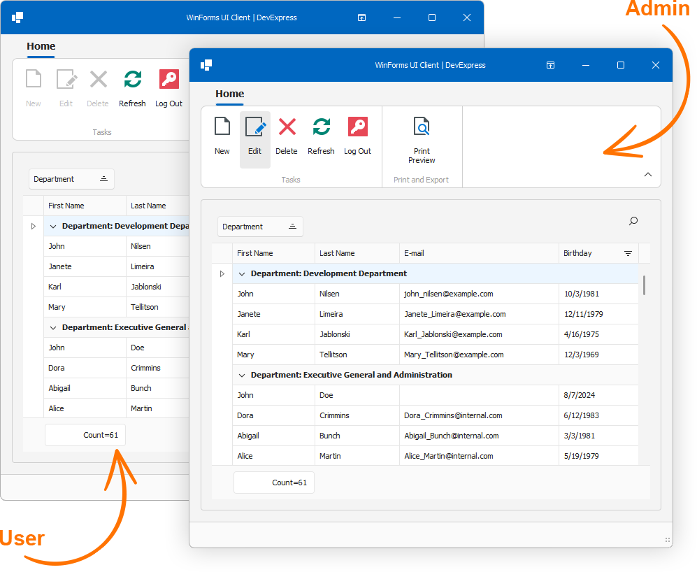 Configure UI Based on Access Permissions