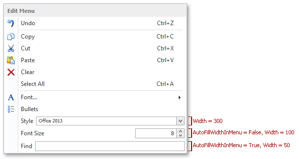 XtraBars - AutoFillWidthInMenu